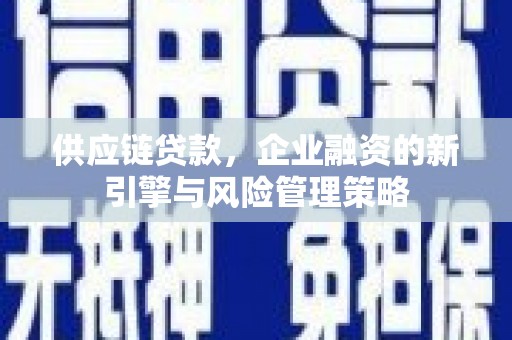 镇宁供应链贷款，企业融资的新引擎与风险管理策略