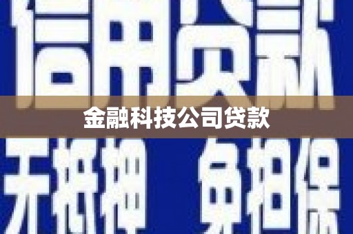 镇宁金融科技公司贷款