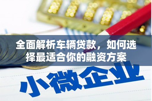 镇宁全面解析车辆贷款，如何选择最适合你的融资方案