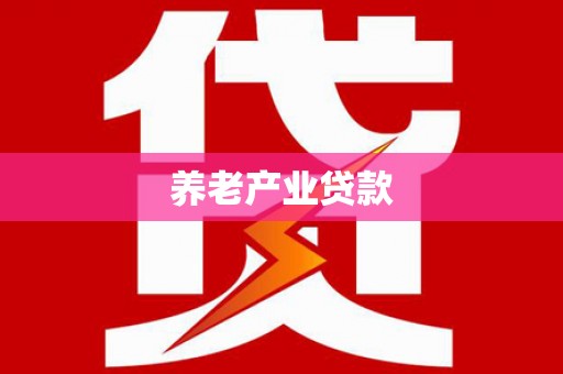 镇宁养老产业贷款